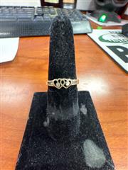 Lady's Diamond Heart Ring .06 Carat TW 10K YG 1.9g Size 6.75